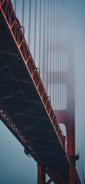 Обои 1080x2340 Мост Золотые ворота, Сан-Франциско