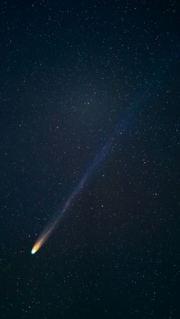 comet, starry sky, night Wallpaper 640x1136