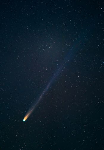 Обои 1640x2360 комета, звездное небо, ночь
