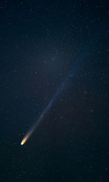 Обои 1200x2000 комета, звездное небо, ночь