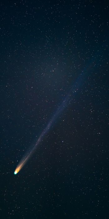 Обои 720x1440 комета, звездное небо, ночь