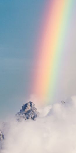 mountains, clouds, rainbow Wallpaper 720x1440