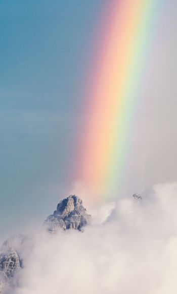 mountains, clouds, rainbow Wallpaper 1200x2000