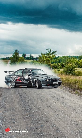 BMW, drift, landscape Wallpaper 1200x2000