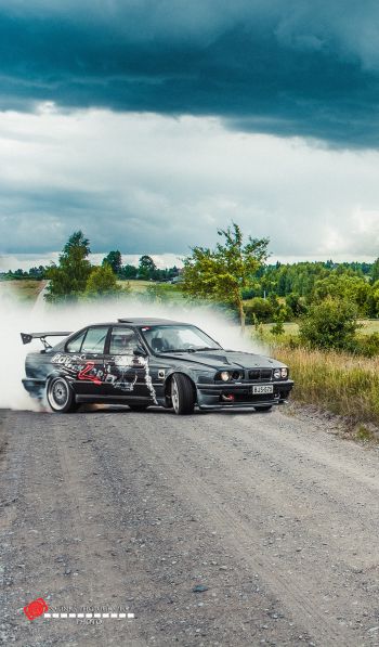 BMW, drift, landscape Wallpaper 600x1024