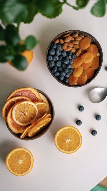 breakfast, berries, fruit Wallpaper 720x1280