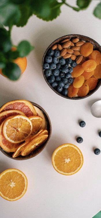 breakfast, berries, fruit Wallpaper 828x1792