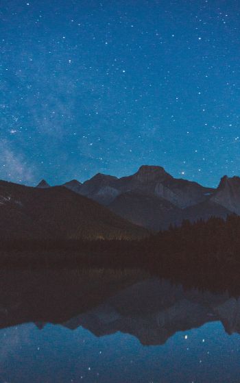 Banff, Canada, mountains, night Wallpaper 1752x2800
