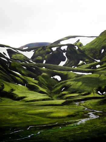 Iceland, hills, sky Wallpaper 1668x2224