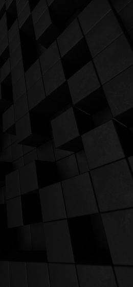 cubes, black, matte Wallpaper 1284x2778
