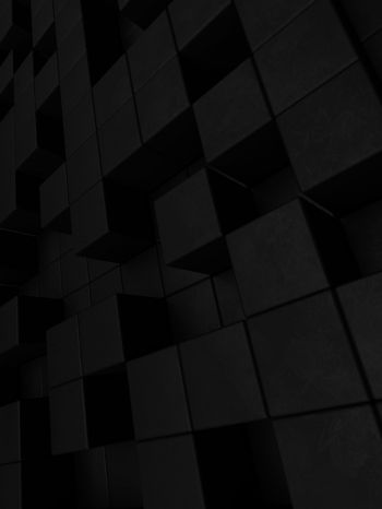 cubes, black, matte Wallpaper 1668x2224