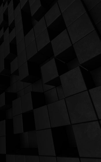 cubes, black, matte Wallpaper 800x1280