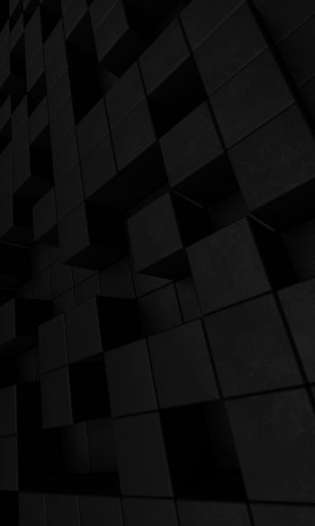 cubes, black, matte Wallpaper 1200x2000