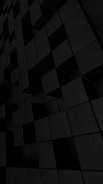 cubes, black, matte Wallpaper 1080x1920