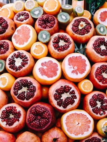 fruit, citrus, pomegranate Wallpaper 1668x2224