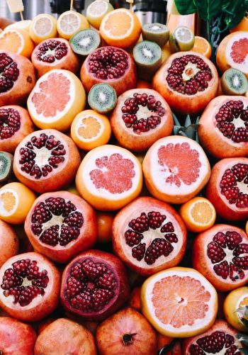 fruit, citrus, pomegranate Wallpaper 1668x2388