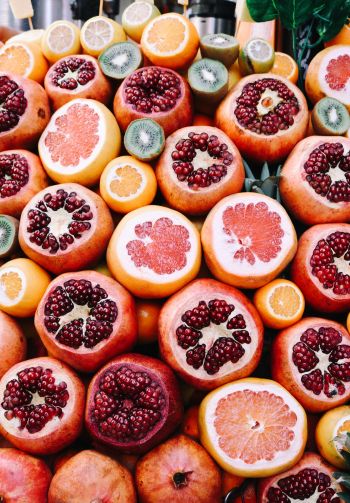 fruit, citrus, pomegranate Wallpaper 1640x2360