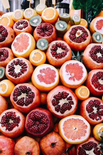 fruit, citrus, pomegranate Wallpaper 640x960