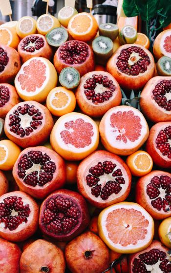 fruit, citrus, pomegranate Wallpaper 1600x2560
