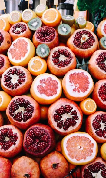 fruit, citrus, pomegranate Wallpaper 1200x2000