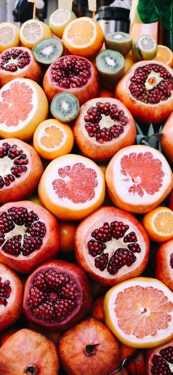 fruit, citrus, pomegranate Wallpaper 828x1792