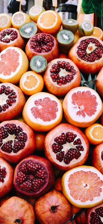 fruit, citrus, pomegranate Wallpaper 1080x2340