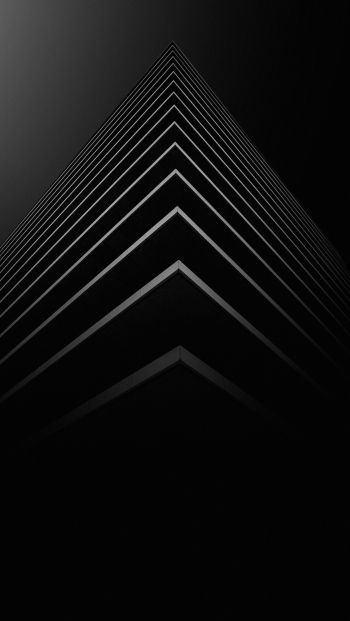 angle, layers, black Wallpaper 640x1136