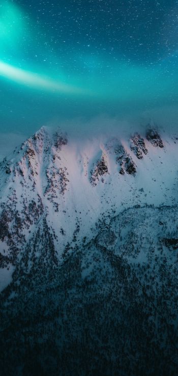 Обои 1080x2280 Лофотенские острова, Норвегия, горы