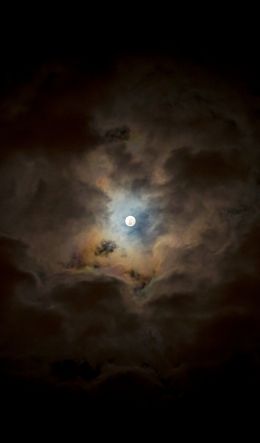 moon, clouds, night Wallpaper 600x1024
