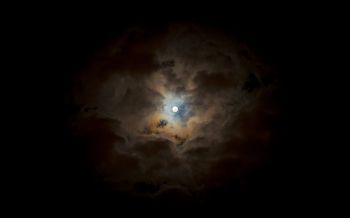 moon, clouds, night Wallpaper 1920x1200