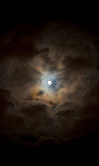moon, clouds, night Wallpaper 1200x2000