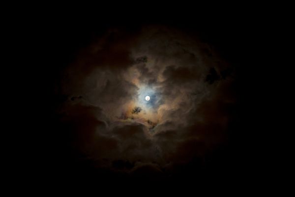 moon, clouds, night Wallpaper 5251x3501
