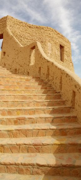 Gray, Egypt, staircase Wallpaper 1080x2400