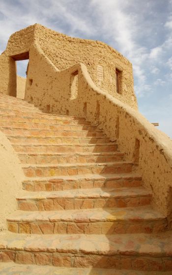 Gray, Egypt, staircase Wallpaper 1752x2800