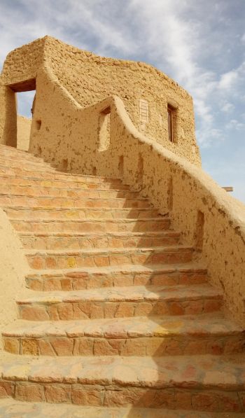 Gray, Egypt, staircase Wallpaper 600x1024