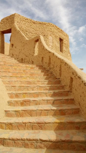 Gray, Egypt, staircase Wallpaper 640x1136