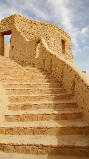 Gray, Egypt, staircase Wallpaper 1440x2560