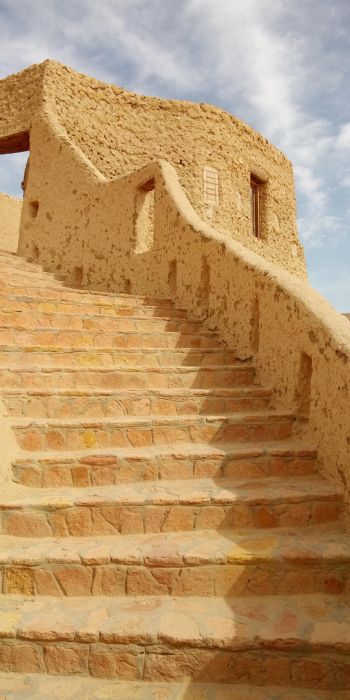 Gray, Egypt, staircase Wallpaper 720x1440