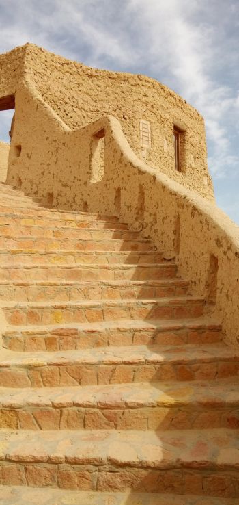 Gray, Egypt, staircase Wallpaper 1080x2280