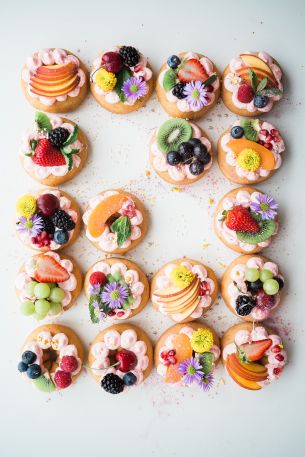 dessert, berries, fruit Wallpaper 3840x5760