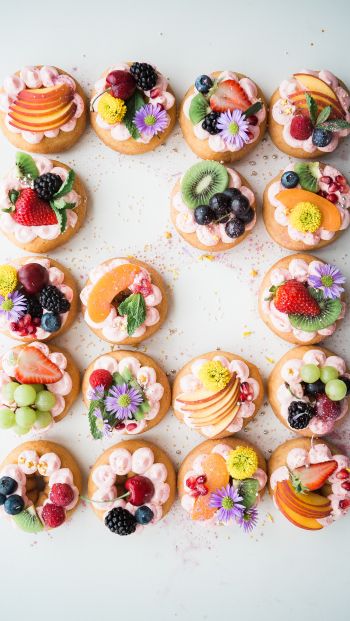 dessert, berries, fruit Wallpaper 640x1136