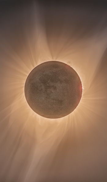 eclipse, moon, sun Wallpaper 600x1024