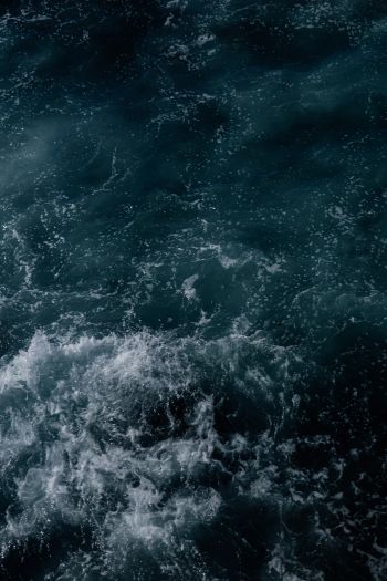 sea, waves, foam Wallpaper 640x960