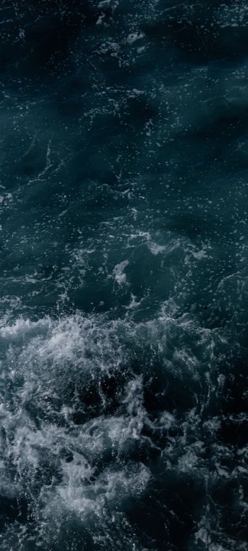 sea, waves, foam Wallpaper 1440x3200