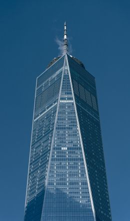 Обои 600x1024 здание, высота, голубой