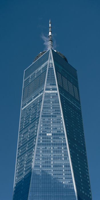 Обои 720x1440 здание, высота, голубой