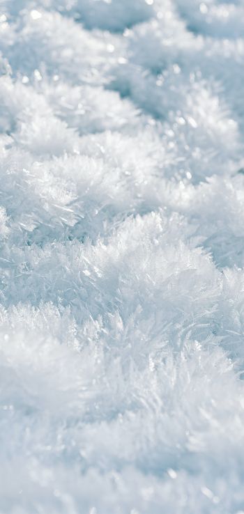 frozen, white, crystal Wallpaper 1440x3040