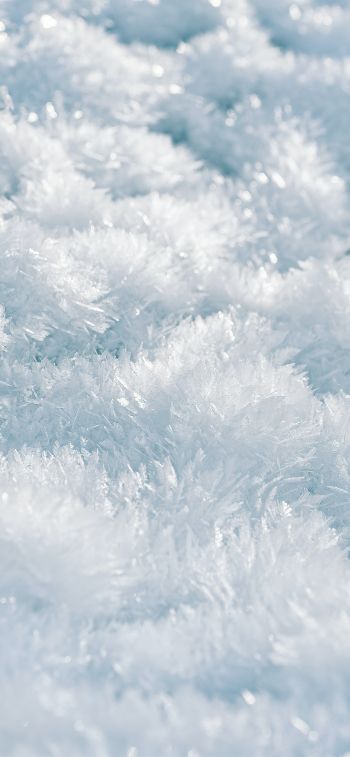 frozen, white, crystal Wallpaper 1125x2436