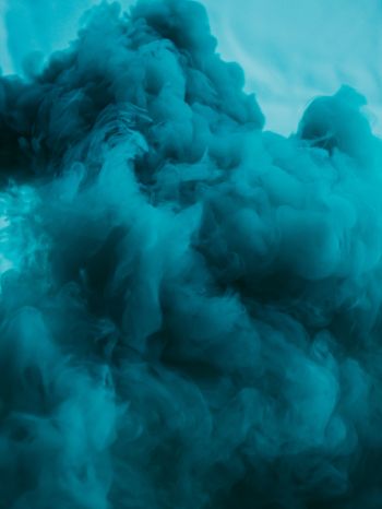 smoke, blue Wallpaper 2048x2732