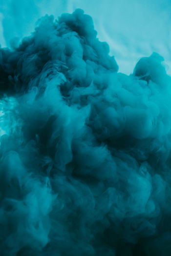 smoke, blue Wallpaper 640x960